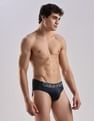 Calvin Klein Underwear Mid Rise Solid Navy Briefs