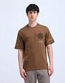 Flying Machine Geometric Print Round Neck T-Shirt