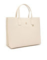 Tommy Hilfiger Logo Beige Pu Handbags