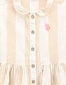 U.S. Polo Assn. Kids Girls Peter Pan Collar Shirt Dress