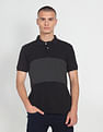 Flying Machine Colour Block Pique Cotton Polo Shirt