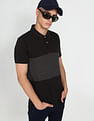 Flying Machine Colour Block Pique Cotton Polo Shirt