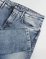 Flying Machine Mid Rise Slash Slim Tapered Jeans