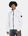 Calvin Klein Men White Zip Up Harrington Jacket