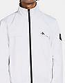 Calvin Klein Men White Zip Up Harrington Jacket