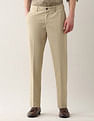 Arrow Newyork Regular Fit Textured Smartflex Trousers
