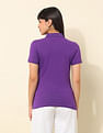 U.S. Polo Assn. Women Regular Fit Brand Printed Polo Shirt