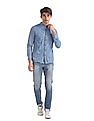 U.S. Polo Assn. Denim Co. Heathered Mandarin Collar Shirt
