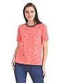 U.S. Polo Assn. Women Crew Neck Star Print T-Shirt