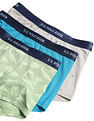 USPA Innerwear Boys Mid Rise Cotton Spandex Trunks - Pack Of 3