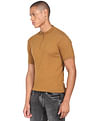 Flying Machine Mock Neck Solid T-Shirt