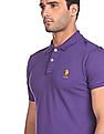 U.S. Polo Assn. Ribbed Collar Solid Polo Shirt