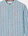U.S. Polo Assn. Kids Boys Mandarin Collar Stripe Shirt