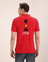 U.S. Polo Assn. Spain Flag Appliqued Pique Polo Shirt
