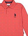 U.S. Polo Assn. Kids Boys Long Sleeve Printed Polo Shirt