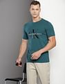 Calvin Klein Brand Print Slim Fit T-Shirt