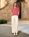 U.S. Polo Assn. Women Boxy Fit Solid Polo Shirt