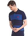 U.S. Polo Assn. Blue Tonal Stripe Pique Polo Shirt