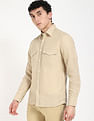 Tommy Hilfiger Solid Regular Fit Plain Woven Shirt